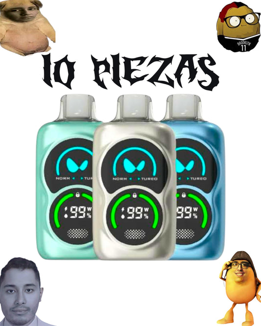 10 PIEZAS WAKA 25,000 RECARGABLE!